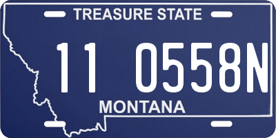 MT license plate 110558N