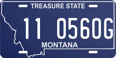 MT license plate 110560G