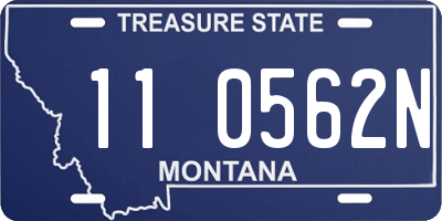 MT license plate 110562N