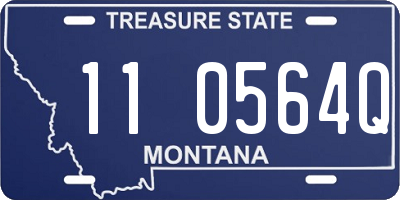 MT license plate 110564Q