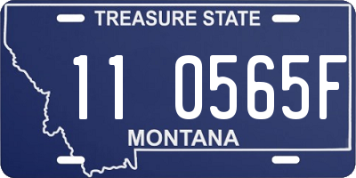 MT license plate 110565F