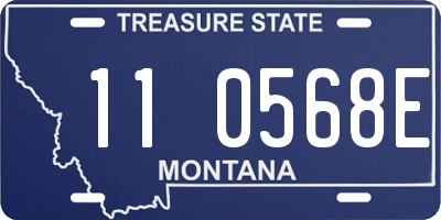 MT license plate 110568E