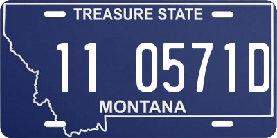 MT license plate 110571D