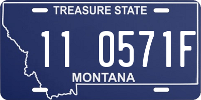 MT license plate 110571F