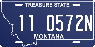 MT license plate 110572N