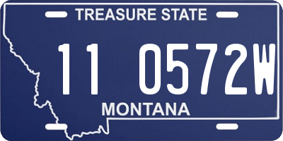 MT license plate 110572W