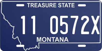 MT license plate 110572X