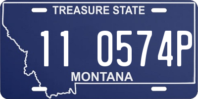 MT license plate 110574P