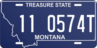 MT license plate 110574T