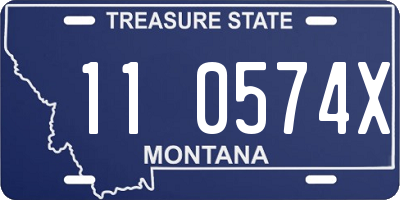 MT license plate 110574X