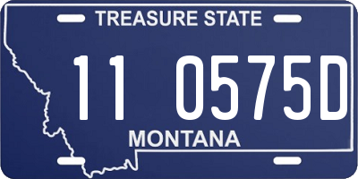 MT license plate 110575D