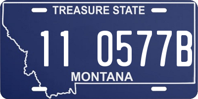 MT license plate 110577B