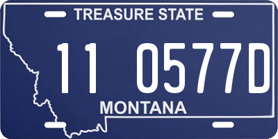 MT license plate 110577D