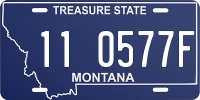 MT license plate 110577F