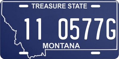 MT license plate 110577G