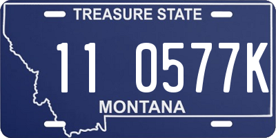 MT license plate 110577K