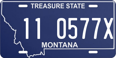 MT license plate 110577X