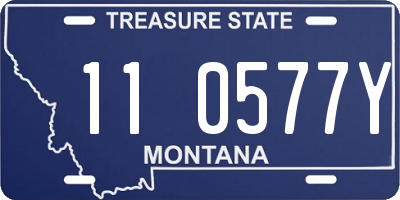 MT license plate 110577Y