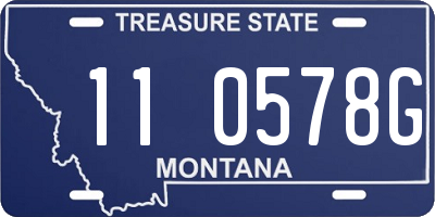 MT license plate 110578G