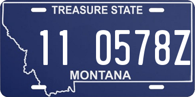 MT license plate 110578Z