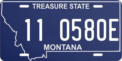 MT license plate 110580E