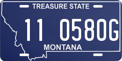 MT license plate 110580G