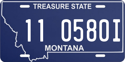 MT license plate 110580I