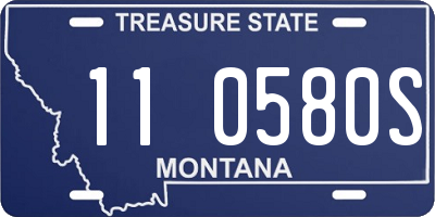 MT license plate 110580S