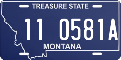 MT license plate 110581A