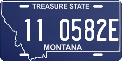 MT license plate 110582E