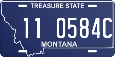 MT license plate 110584C