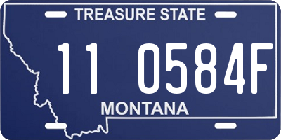 MT license plate 110584F