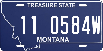 MT license plate 110584W