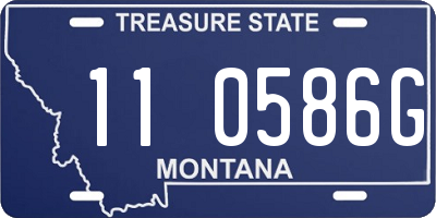 MT license plate 110586G