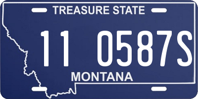 MT license plate 110587S