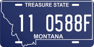 MT license plate 110588F