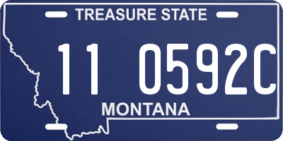 MT license plate 110592C