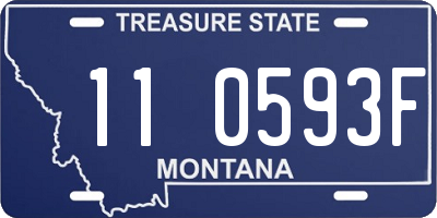 MT license plate 110593F