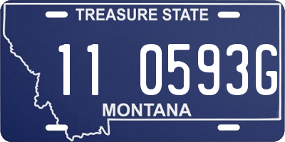 MT license plate 110593G