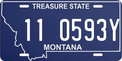 MT license plate 110593Y