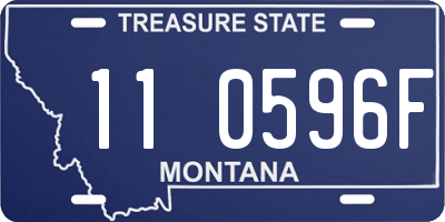 MT license plate 110596F