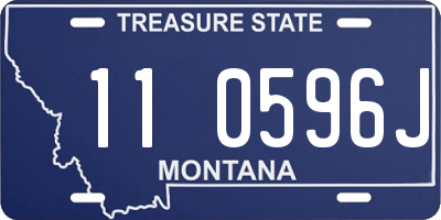 MT license plate 110596J