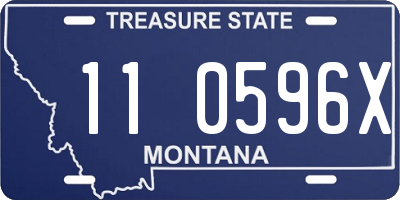 MT license plate 110596X