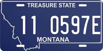 MT license plate 110597E