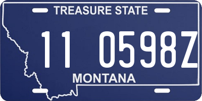 MT license plate 110598Z