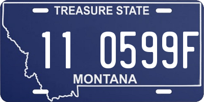 MT license plate 110599F