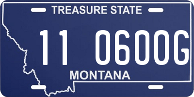 MT license plate 110600G