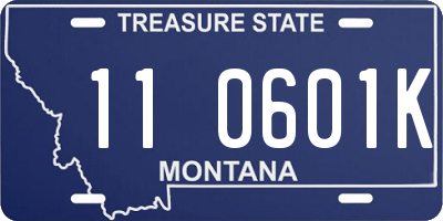 MT license plate 110601K