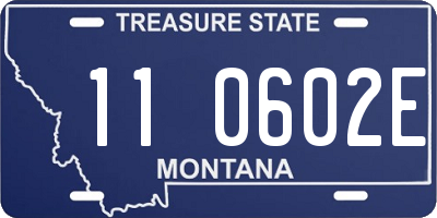 MT license plate 110602E