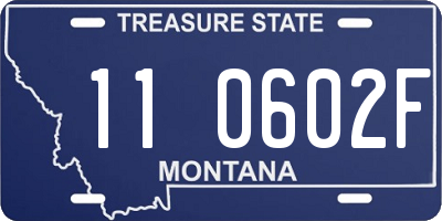 MT license plate 110602F